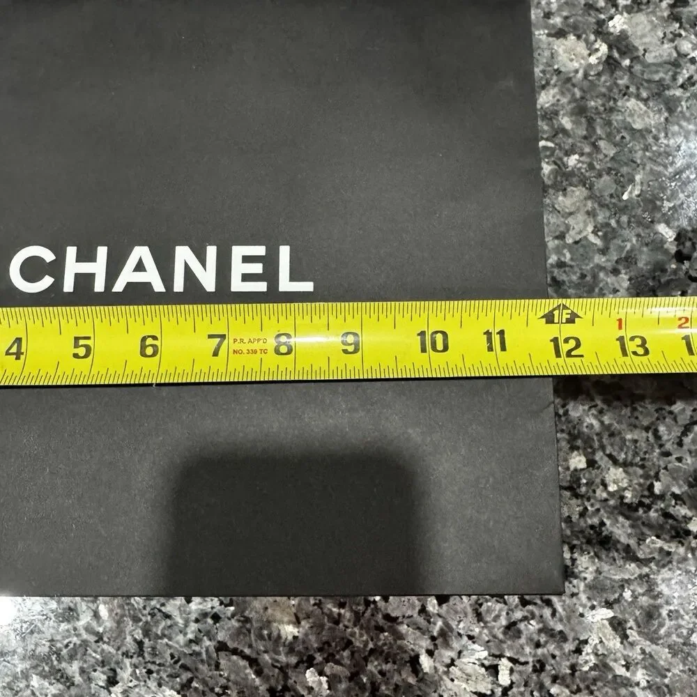 Chanel Black Paper Shopping Gift Empty Bag 12